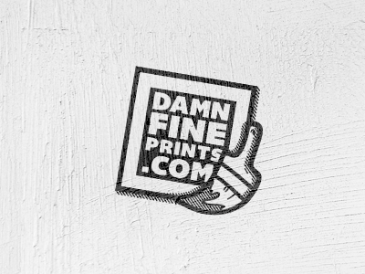 Damn Fine Prints branding design logo poster print retro vintage