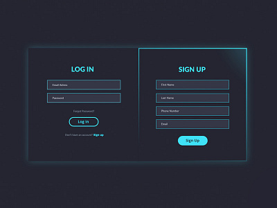 #DailyUi 01 landing page login signup ui