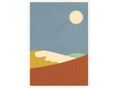 Dunes abstract illustration landscape minimalistic