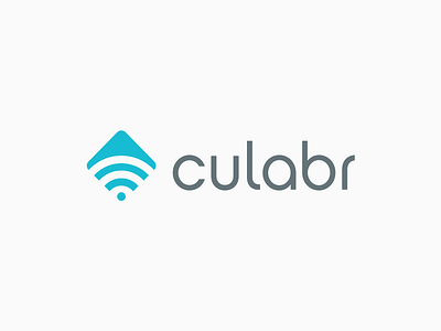 Culabr logo branding design flat icon illustrator logo minimal negativespace vector wireless