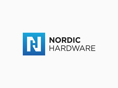Nordic Hardware logo branding flat for sale gradient icon illustrator lettering logo minimal negativespace vector