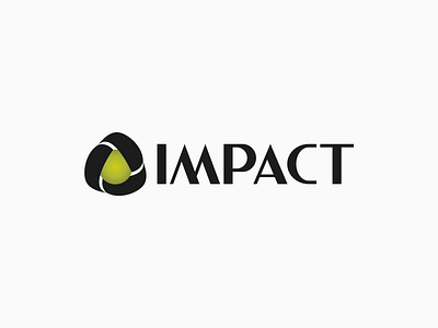 Impact logo branding design gradient green icon illustrator logo minimal typography vector
