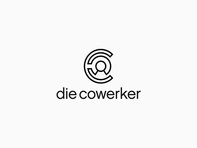 Die Cowerker logo branding coworking coworking space design flat for sale icon illustrator logo minimal vector