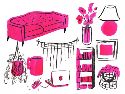 Pink House Collection art artist design editorial home house illustration illustrator wohnen