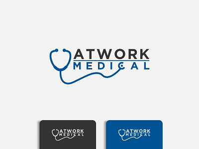 Medical & Pharmaceutical | AtWork Medical branding design fullcolor logo graphic design icon illustrator logo typography vector web
