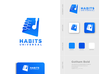 Habits Universal | Entertainment & The Arts Logo app branding colorful design fullcolor logo graphic design icon illustrator logo modern vector