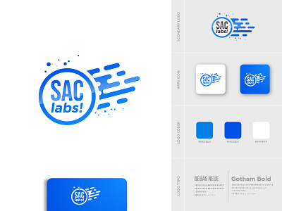 SAC Labs! app branding colorful design fullcolor logo graphic design icon liquid logo vector