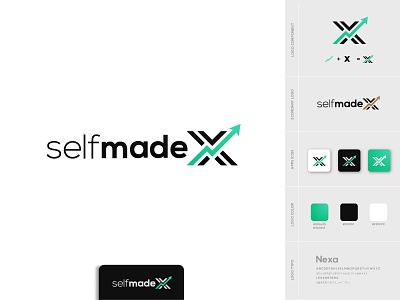 selfmadex | Accounting & Financial Logo branding colorful design fullcolor logo graphic design icon illustrator logo typography vector