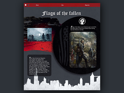 Flags of The Fallen adobe xd sketch ui design ui designer ux design ux designer web design