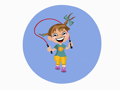 Girl character cartoon illustration