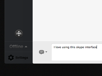 Skype Proposal Interface chat icons interface skype ui