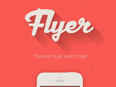 Flyer app design app brand flat iphone logo long shadow red texture ui ux