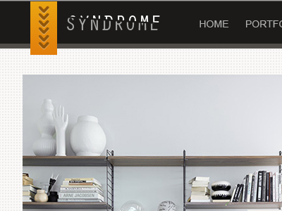 Syndrome Logo design header iliria template logo menu orange syndrome template