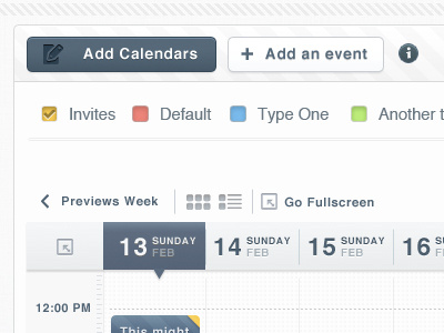 Calendar blue calendar grey lighter ui