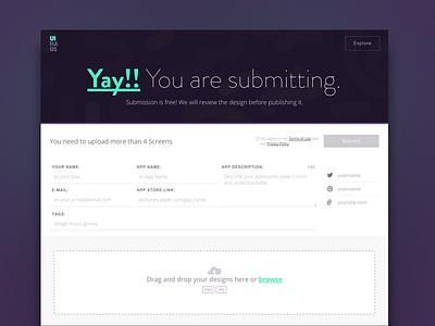 UI Haus design form label landing page sign submit up website