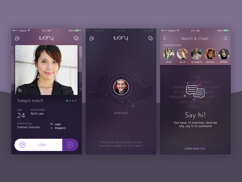 Dating app by Vasjen Katro | Dribbble | Dribbble