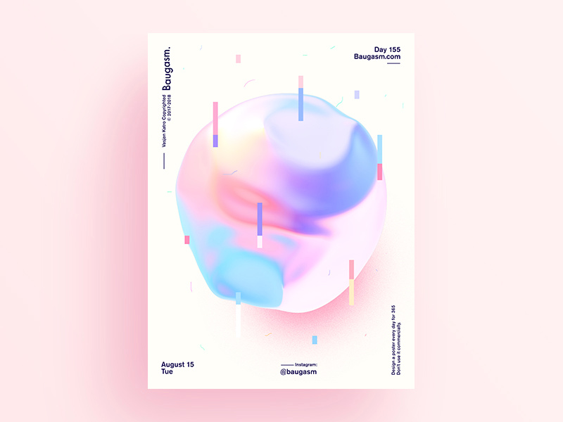 Baugasm Day 155 Y2 iridescent graphic design a poster every day daily poster poster baugasm