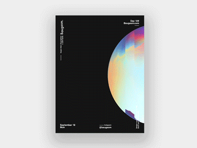 Baugasm Day 189 a poster every day baugasm daily poster graphic design iridescent poster