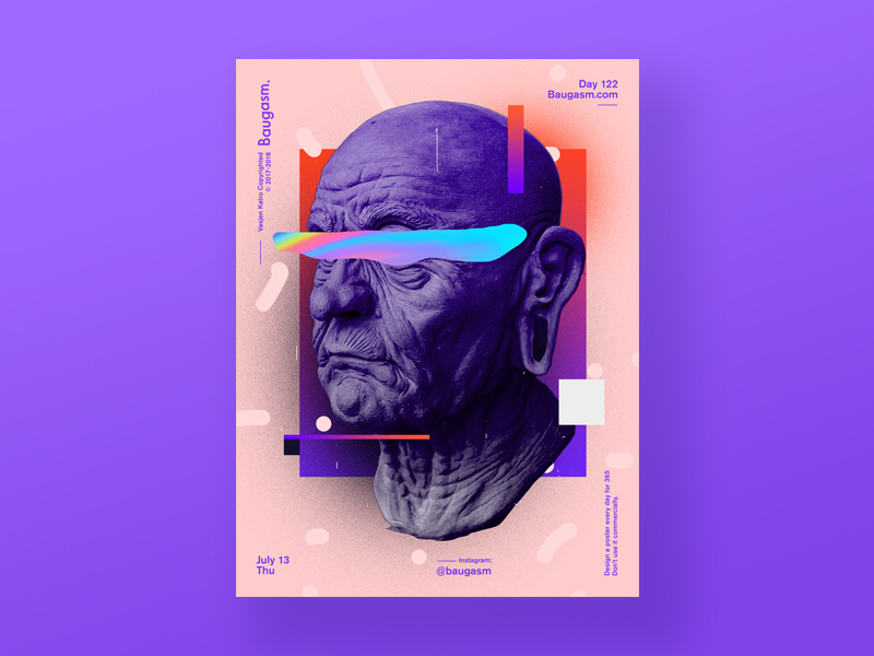 Day 122 iridescent graphic design a poster every day daily poster poster baugasm