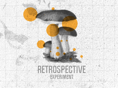 Retrospective Experiment experiment logo mushroom retro vasjen