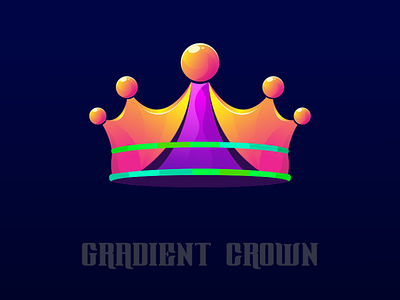 gradient crown logo animation branding coreldraw design design art ilustration ilustrator logo sketch vector