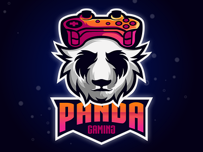 PANDA GAMING LOGO animation branding coreldraw design design art ilustration ilustrator logo sketch vector