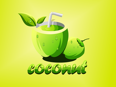 coconut logo app branding coreldraw design design art ilustration ilustrator logo sketch vector