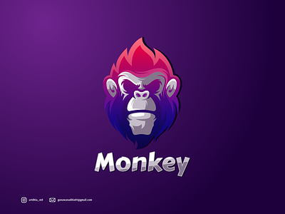 Monkey Logo branding coreldraw design illustration ilustration ilustrator logo monkey sketch ui vector