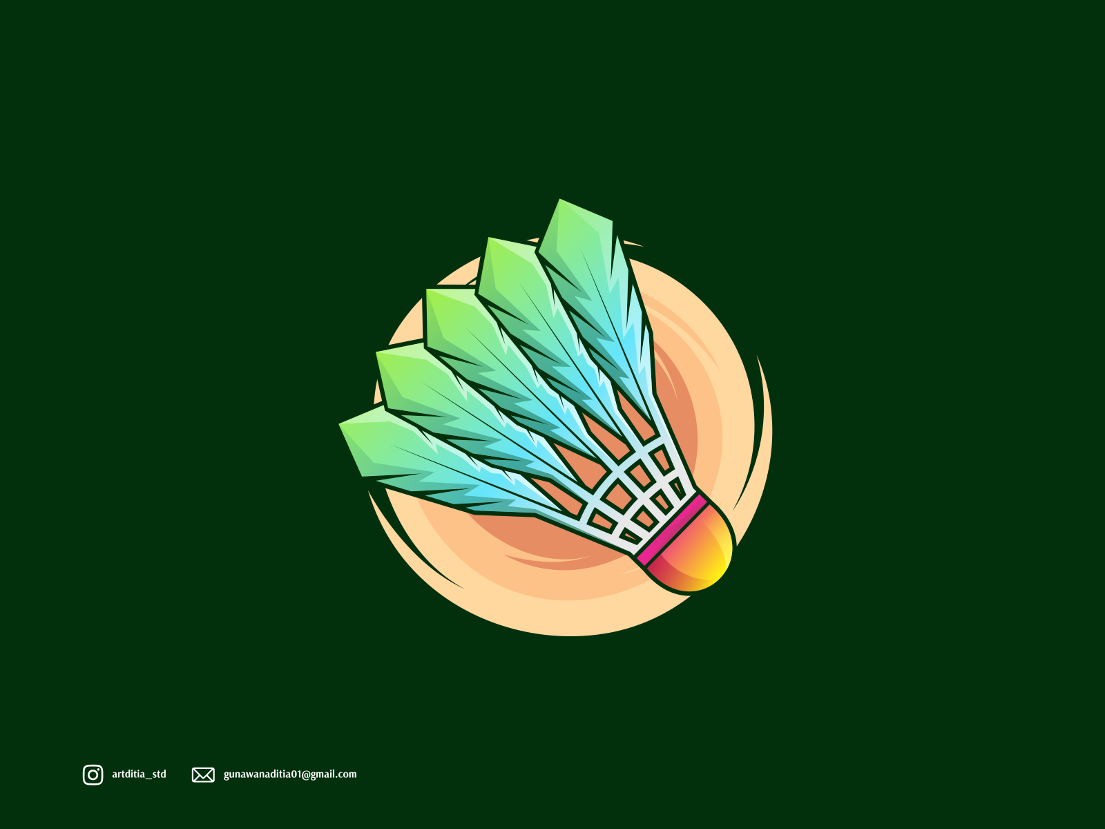 Badminton Logo by artditia_std on Dribbble