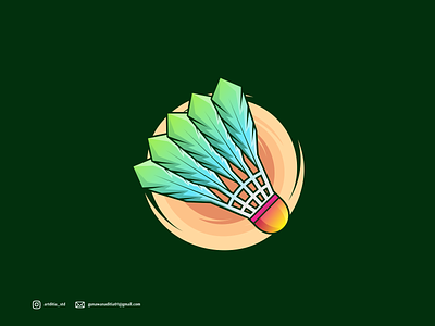 Badminton Logo badminton branding coreldraw design illustration ilustration ilustrator logo sketch ui vector