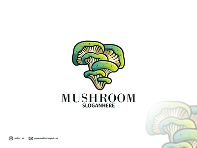 mushroom gradient logo branding coreldraw design illustration ilustration ilustrator logo sketch ui vector