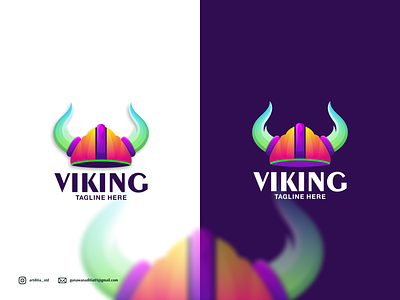 viking gradient logo branding coreldraw design illustration ilustration ilustrator logo sketch ui vector