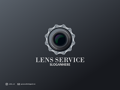 lens service logo design