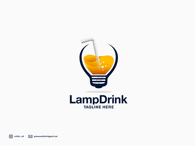 lamp drink logo branding coreldraw design illustration ilustration ilustrator logo sketch ui vector