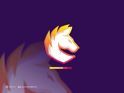 horse gradient logo branding coreldraw design illustration ilustration ilustrator logo sketch ui vector