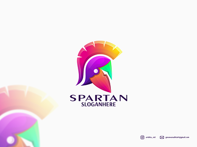 spartan logo gradient branding coreldraw design illustration ilustration ilustrator logo sketch ui vector