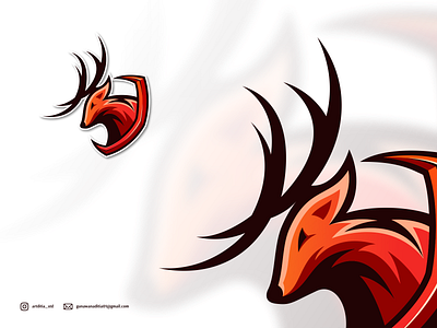 awesome deer logo design branding coreldraw deer design illustration ilustration ilustrator logo sketch ui vector