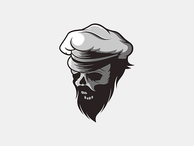 Skull ilustration logo