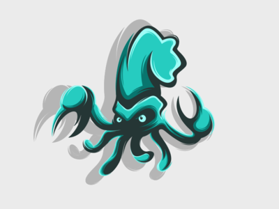Squid animation app branding coreldraw design design art flat illustration ilustration ilustrator lettering logo sketch squid type vector web website