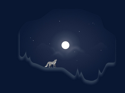 Lone wolf gravit designer illustration nature