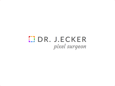 Dr. J. Ecker, Pixel Surgeon logo personal logo