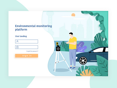 Environment monitoring login platform