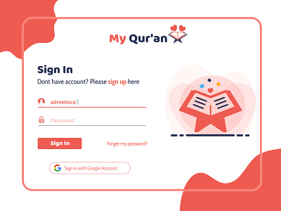 Login Screen My Qur'an alquran alquranplayer design flatdesign islam islamic islamic art islamic design landingpage landingpagedesign loginscreen loginscreendesign music player musicplayer ui uidesign uiux