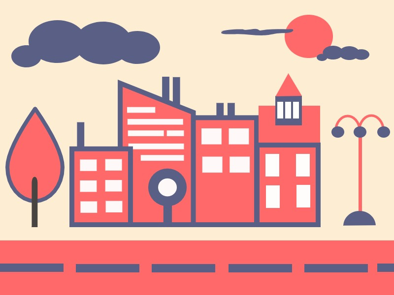 Simple City by siput on Dribbble