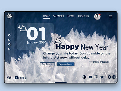 Winter Webs 2020 calendar calender2020 flat design flatdesign new year season website website concept website design winter winter is coming