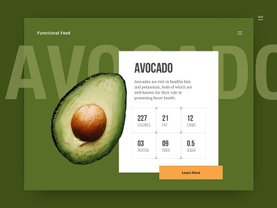 Super Fruit avocado concept fruits healthy nutrition organic ui ux