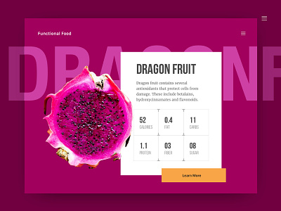 Super Fruit II concept dragon fruit fruits healthy nutrition organic ui ux