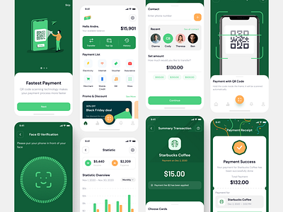 Pay with Wallet branding design example illustration intro