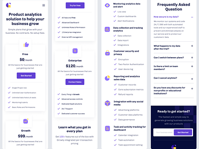 Analytics App Landing Page