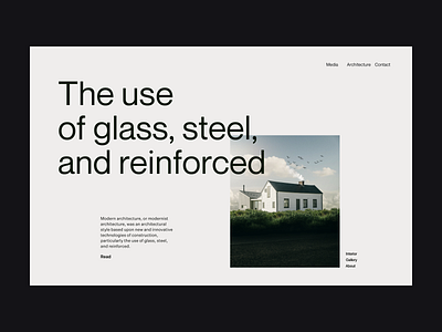 architecture design architecture branding clean design header minimal minimalist typography ui ux web